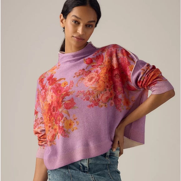 NWT The Alani Cashmere Mock-Neck Sweater by Pilcro - Picture 8 of 14